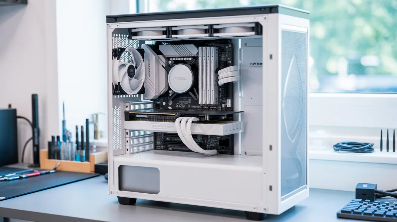 Componentes Essenciais para um PC Gamer Branco Harmonioso